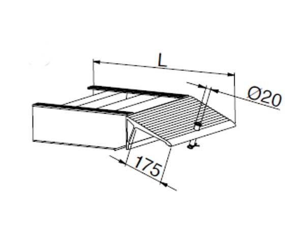 Die Auflagerzunge ist das Standardauflager für die AVSV Auffahrschiene.