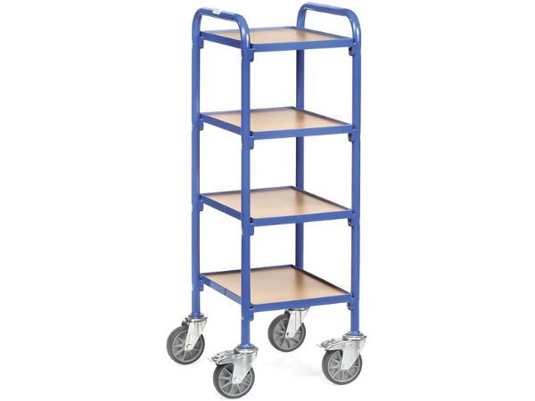 Der schmale Beistellwagen kann bis zu 250 kg Last tragen.