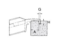 Auflager Einhängehaken (stirnseitig) Auflager Einhängehaken (stirnseitig)