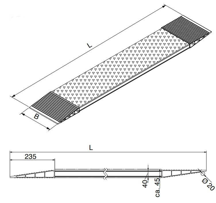 technische-zeichnung-aos-kurzrampe-bordsteinrampe-containeranfahrt-altec-alu