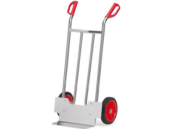 Die Alukarren mit Vollgummibereifung können schwere Lasten bis 150 kg tragen.