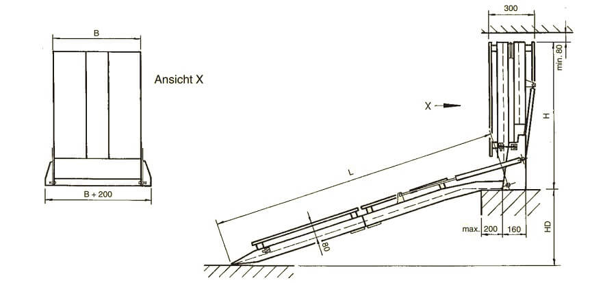 Rollstuhlrampe-Einbaurampe-Rollstuhl-technische-Zeichnung