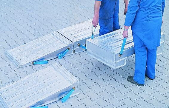 Auffahrkeile für LKWs aus Aluminium