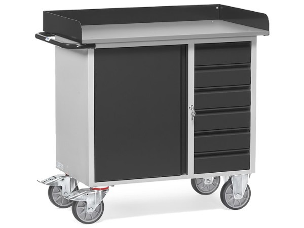 Der Tischwagen Grey Edition kann Lasten bis zu 400 kg problemlos tragen.