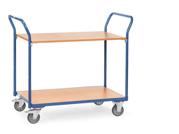 Der praktische Tischwagen eignet sich perfekt zum Transport von schweren Lasten oder als Arbeitstisch.