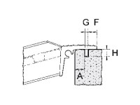 Auflager Einhängehaken (mittig) Auflager Einhängehaken (mittig)