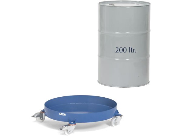Der Fassroller 1361 ist die geschlossene Ausführung für 200-Liter-Fässer.