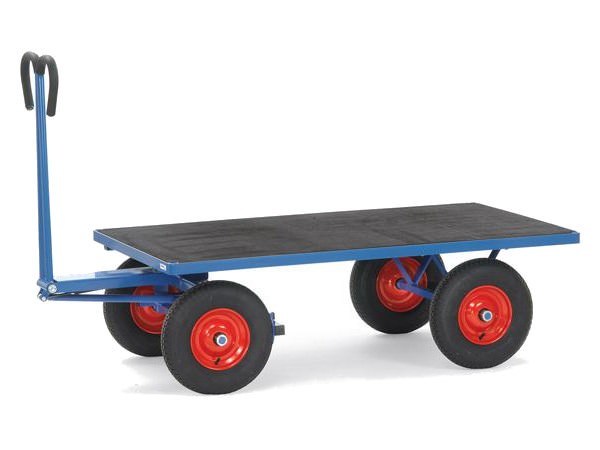Der robuste Handpritschenwagen kann bis zu 1.000 kg an Last tragen.