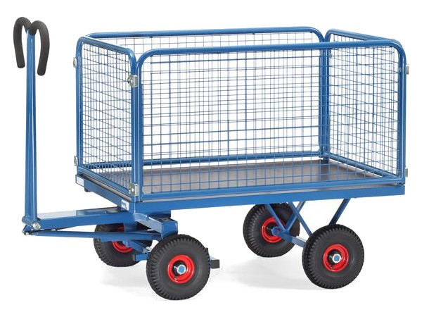 Der Handpritschenwagen umfasst 4 Wände mit einer Höhe von 600 mm.